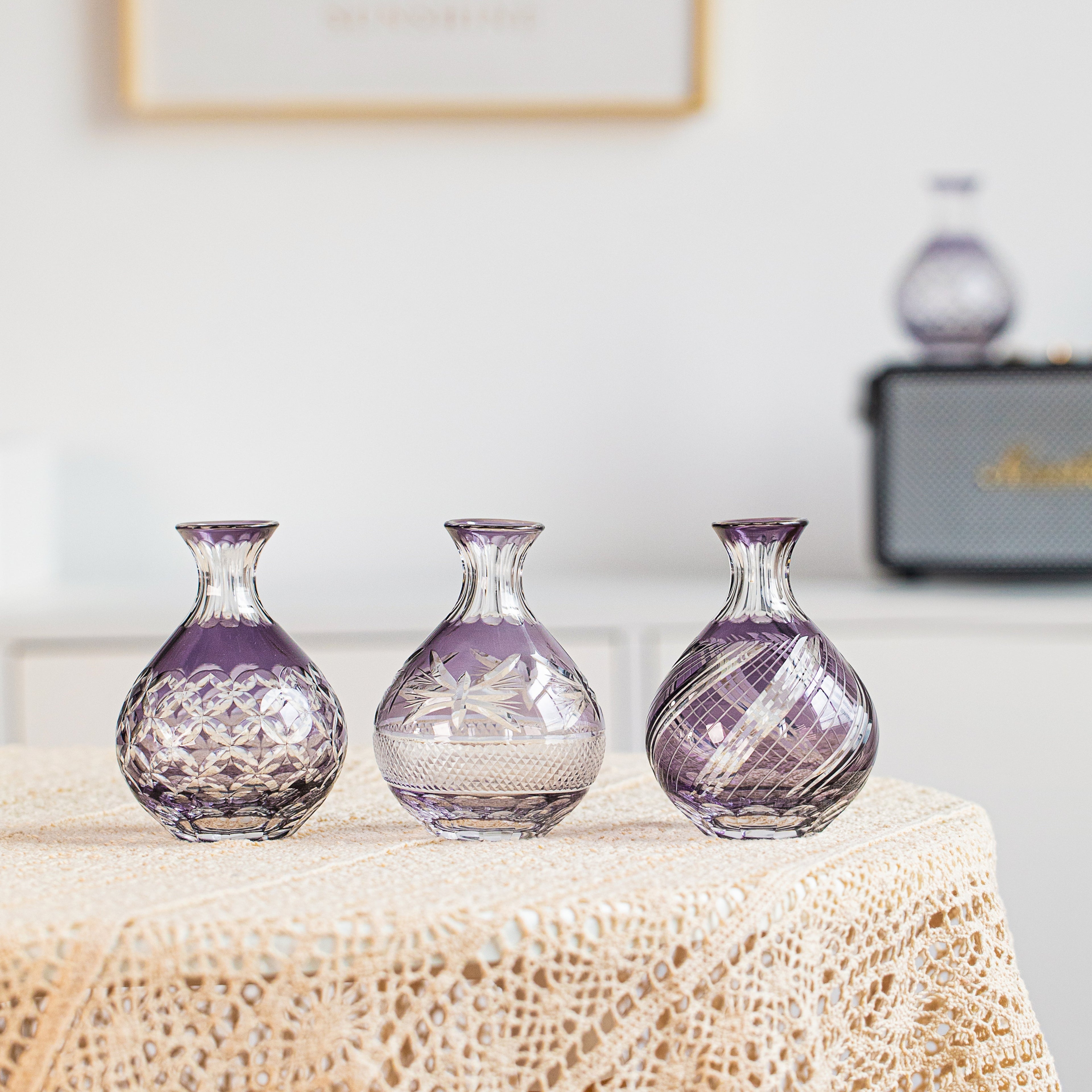Edo Kiriko Handcrafted Yugiri Sake Collection