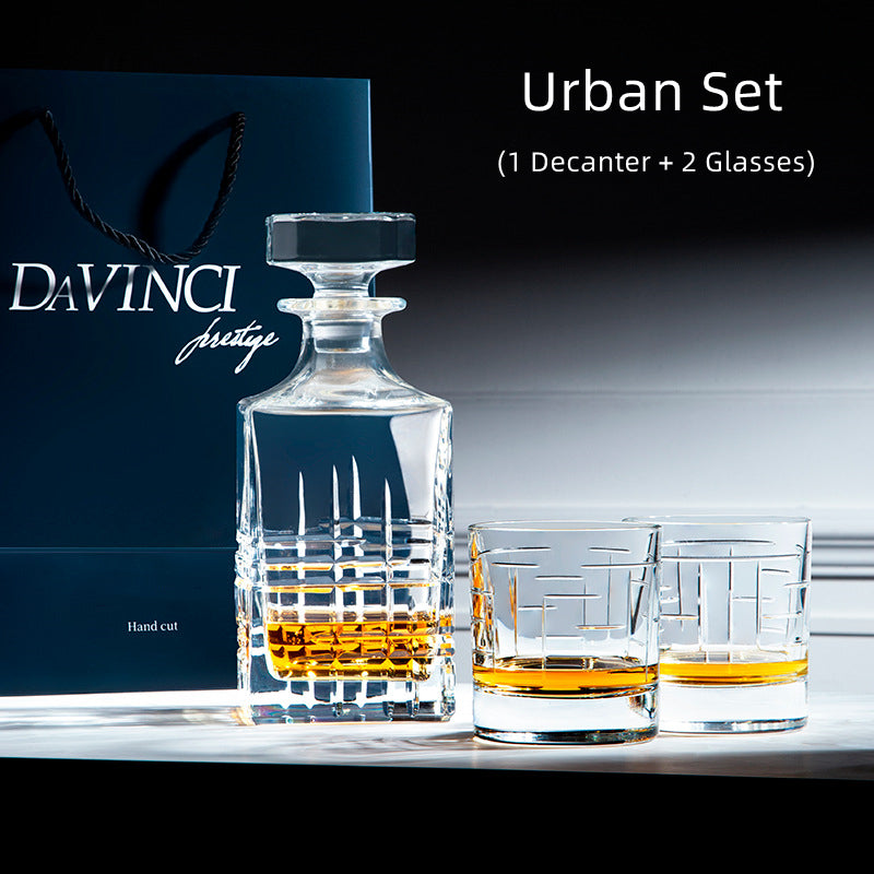 Davinci Italian Whisky Glasses With Decanter Sets